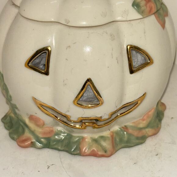 Lenox Occasions Jack-O-Lantern Votive Candle Holder Halloween Fall Retired - Picture 8 of 9